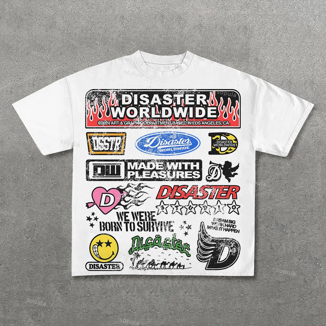 Sopula We Were Born To Survive Art Graphic Cotton T-Shirt