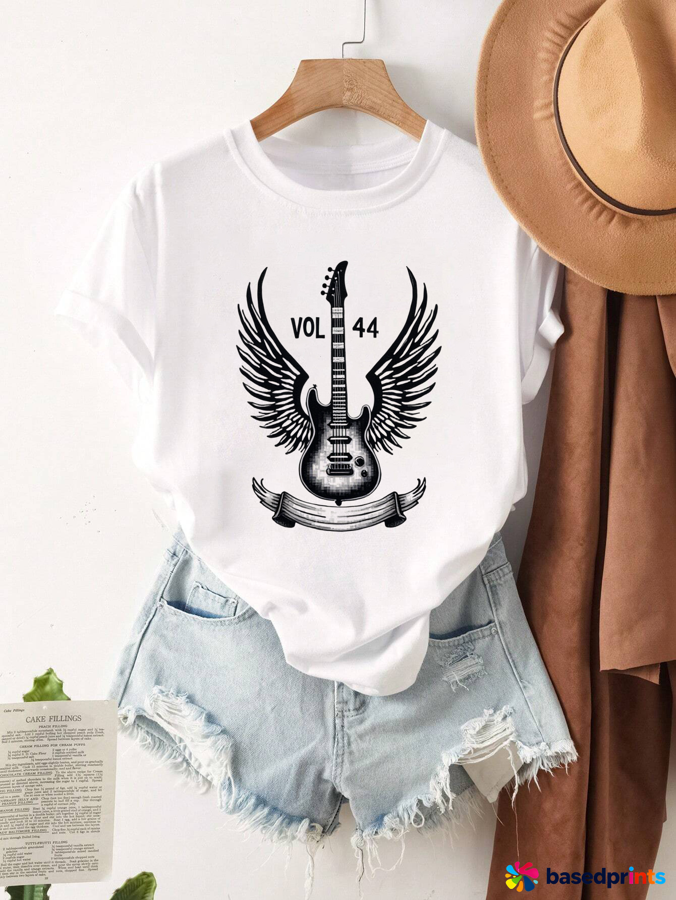 White Guitar Wings Vol 44 T-Shirt