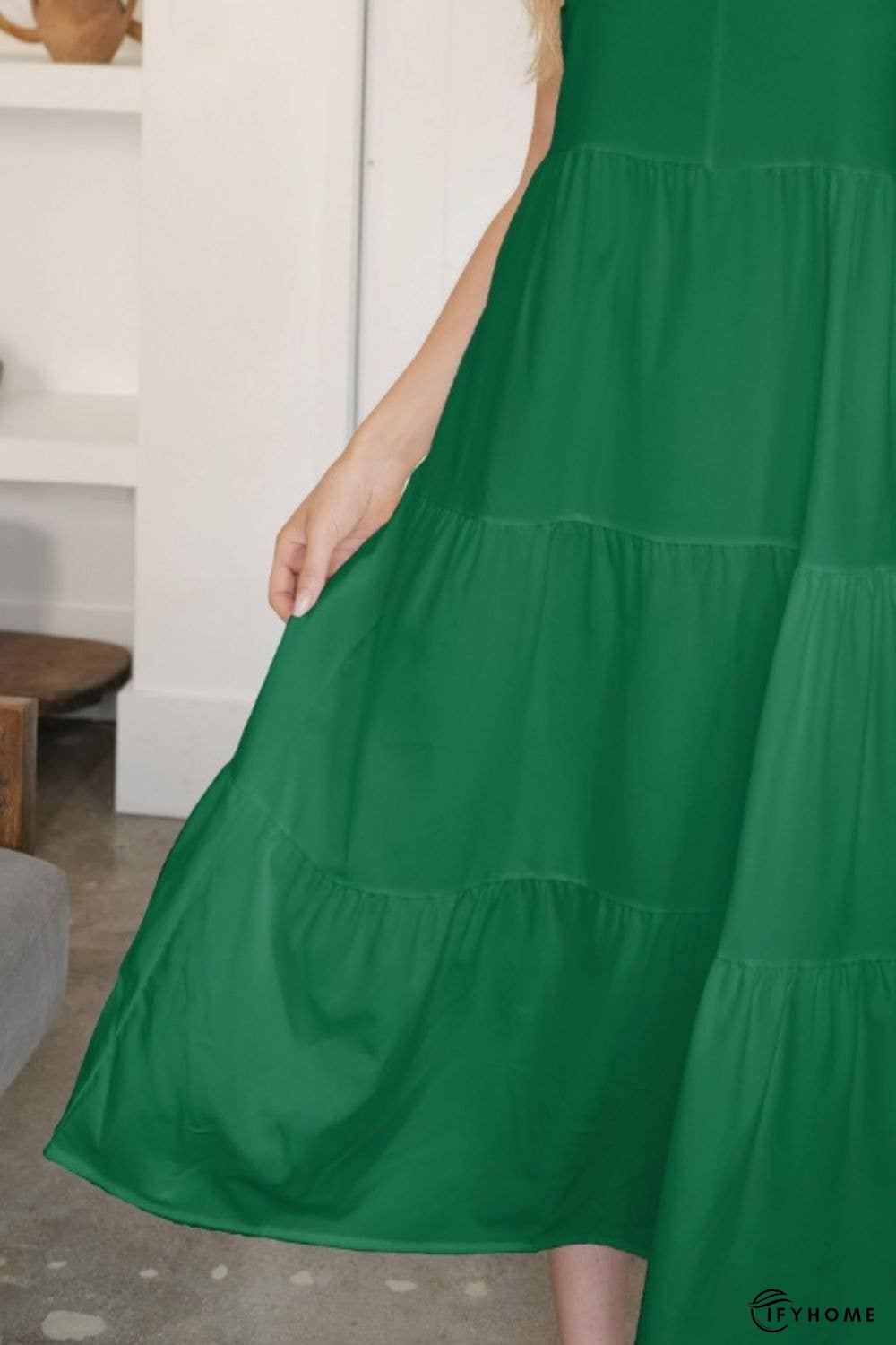 V-Neck Sleeveless Midi Tiered Dress | IFYHOME