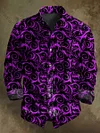 Vintage Swirl Print Casual Long Sleeve Shirt