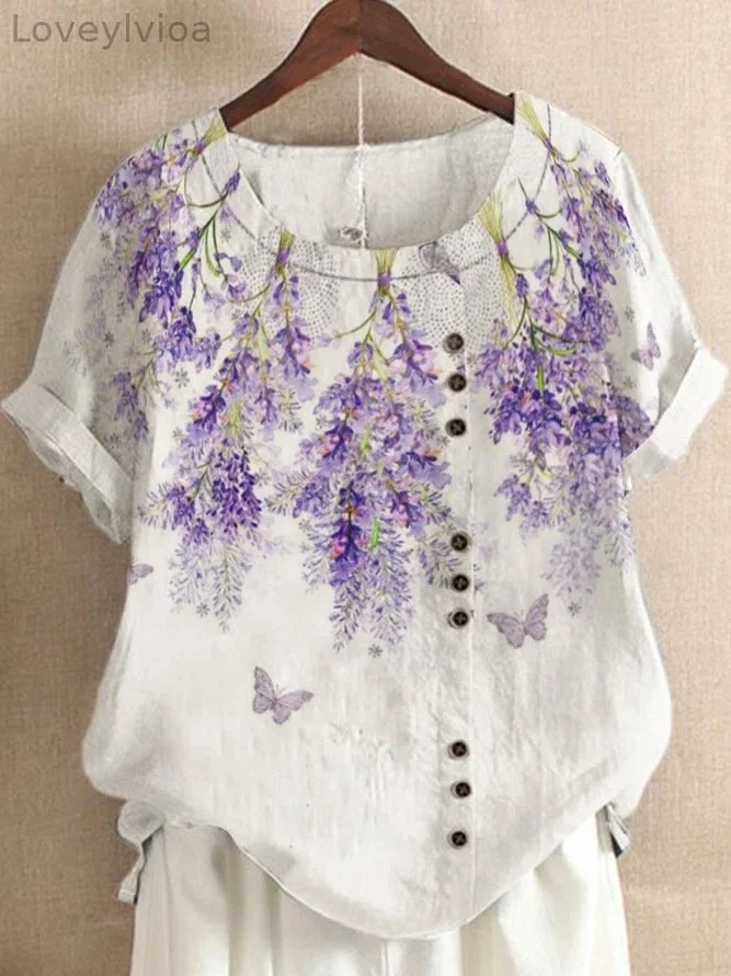 Women's Retro Printed Casual T-shirt