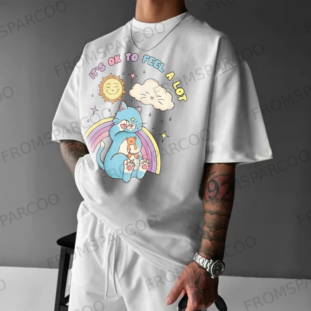 Feel A Lot Unisex Casual Printed T-Shirt