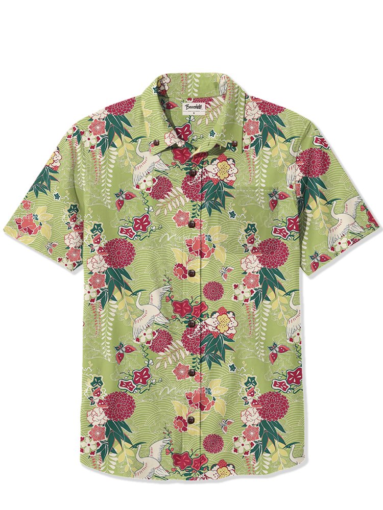 Wave Crane - 100% Cotton Shirt