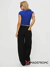 Naylor Wide Leg Jeans Washed Black Denim Petite