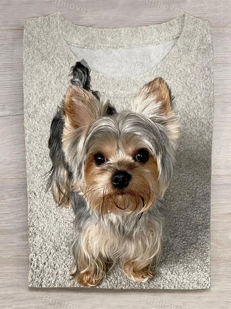 Pupiloves Pupiloves  Dog  Art Print Casual T-Shirt