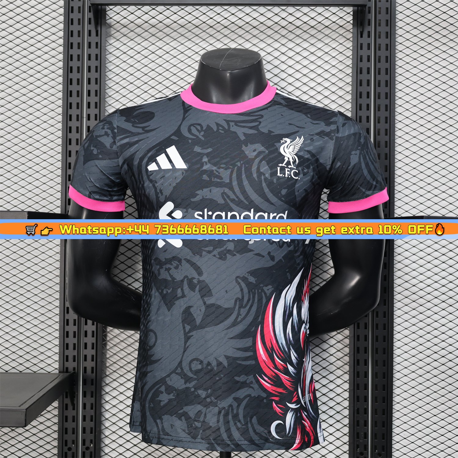 Liver.pool 25-26 Red White Liver.pool Bird Black Special Jersey - Player Version