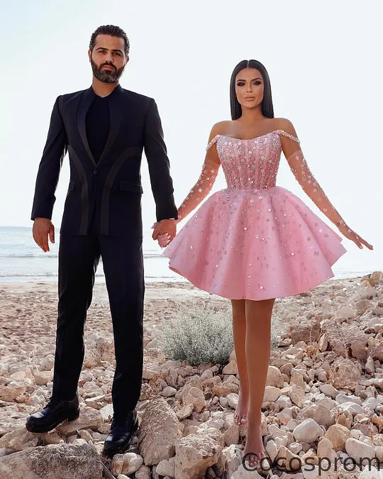 charcoal homecoming dress Two Piece Homecoming Dress Short Formal Dress Graduation Dress Short Prom  Dresses,SSD008