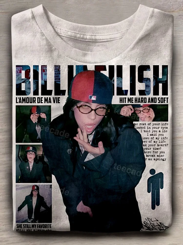 Teecade Teecade Billie Eilish Singer T-shirt