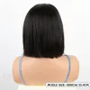 Black Bob Virgin Hair Short Straight Wigs