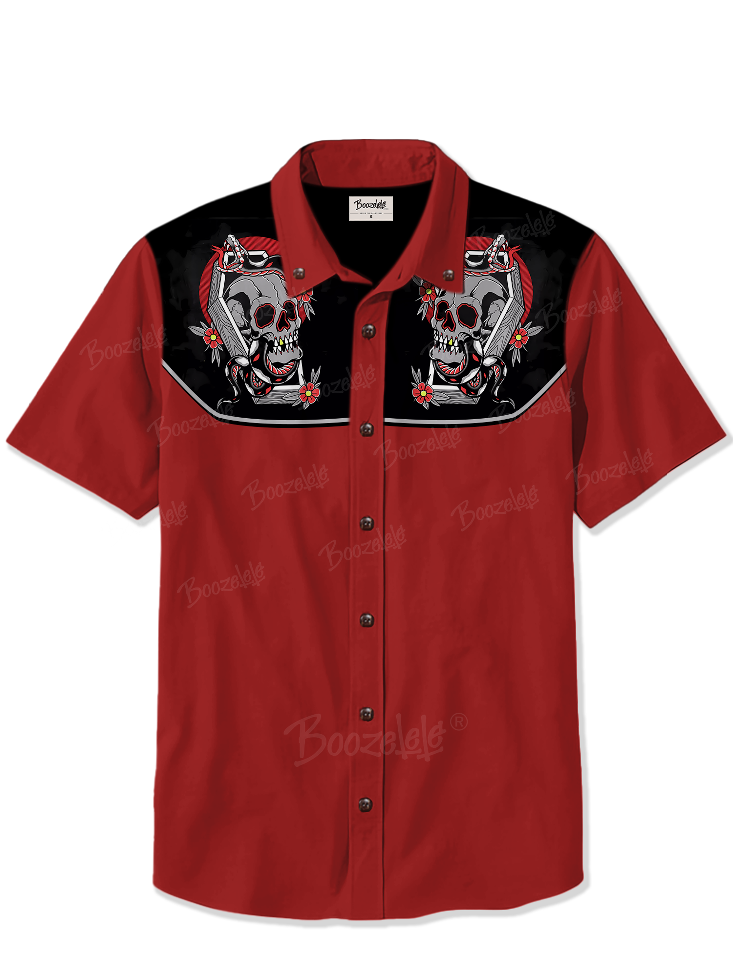 Coffin Skull Snake- 100% Cotton Shirt