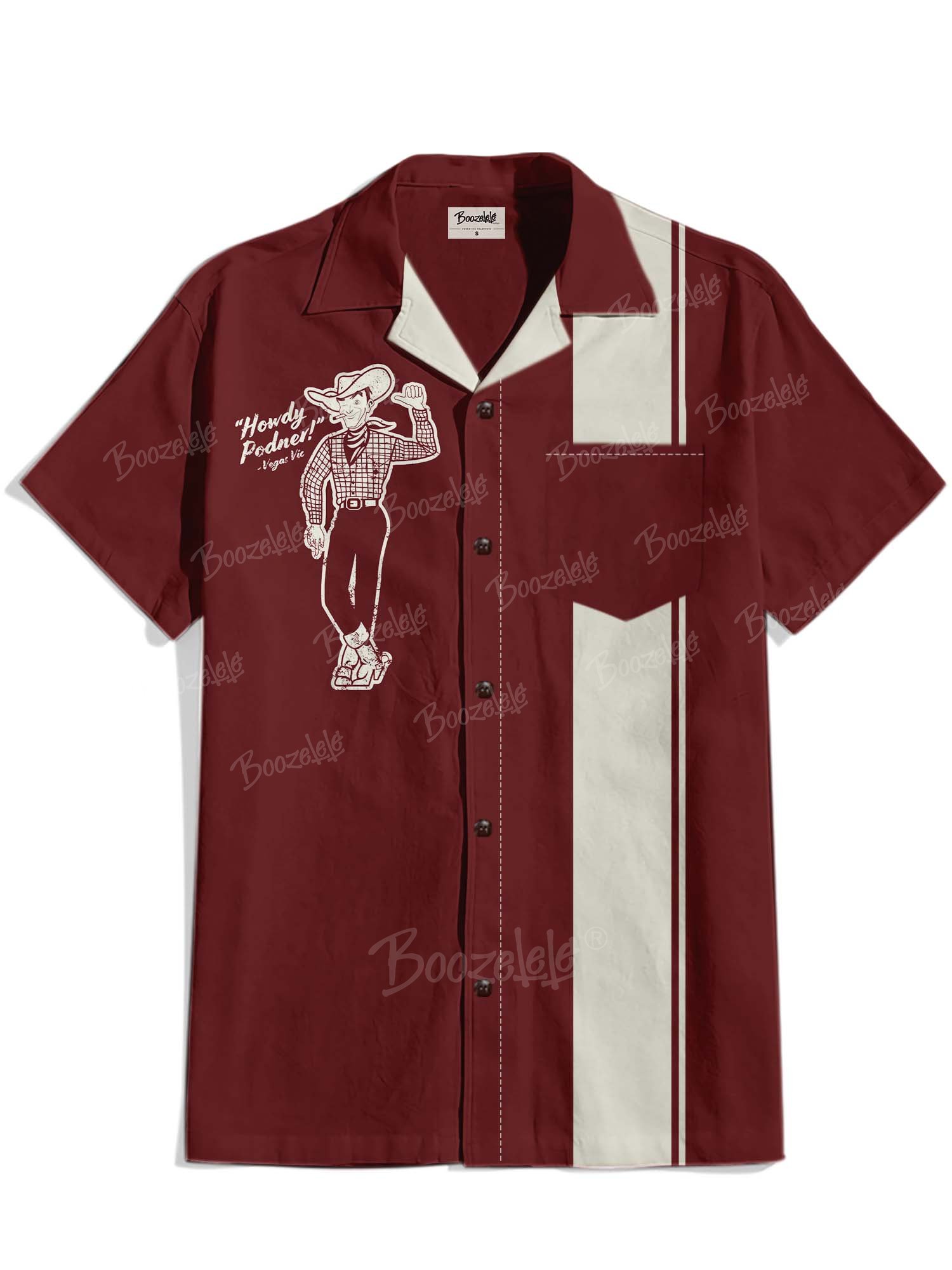 Las Vegas Cowboys - 100% Cotton Cuban Collar Shirt