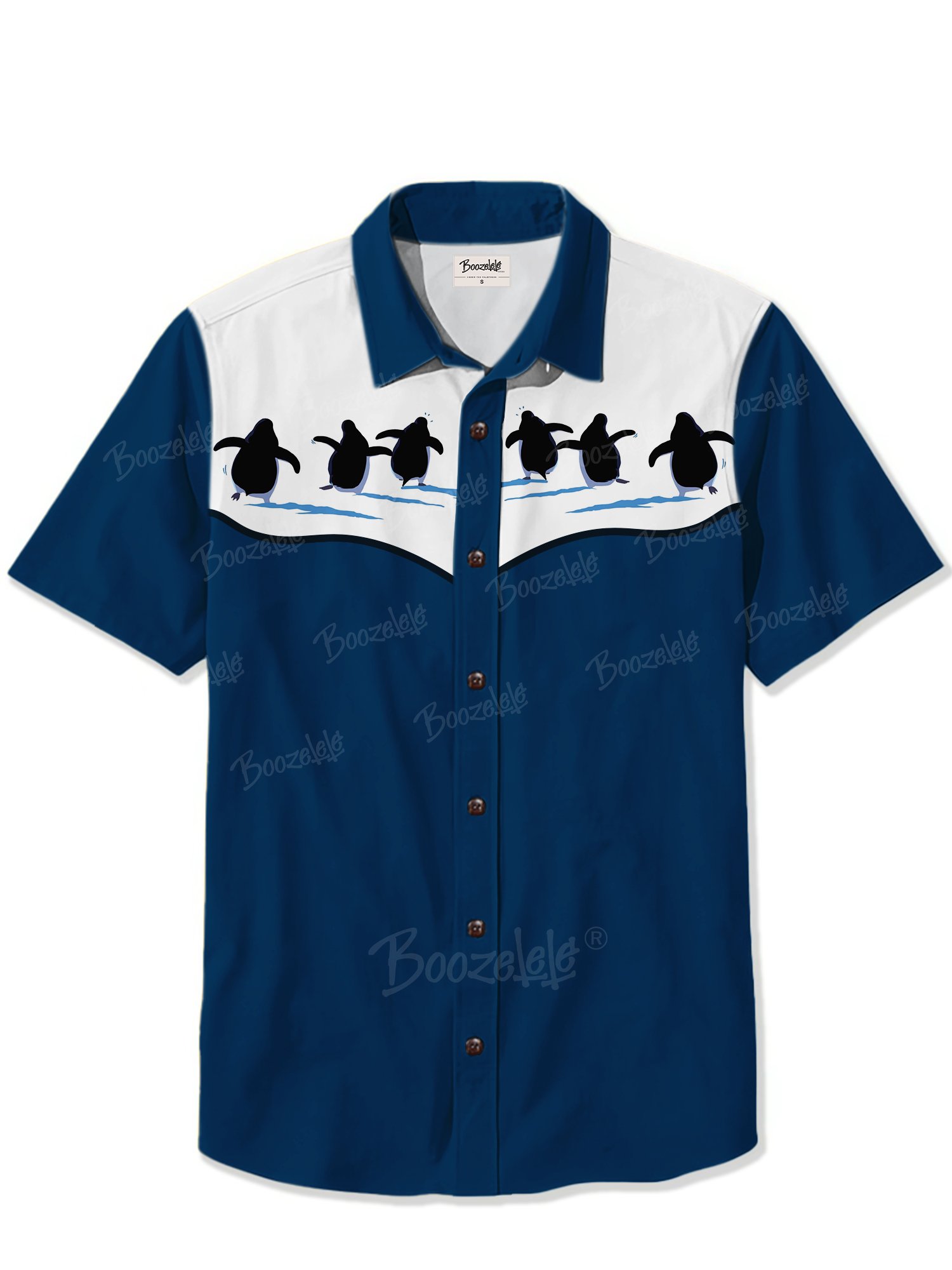 Retro Penguins Line Up- 100% Cotton Shirt